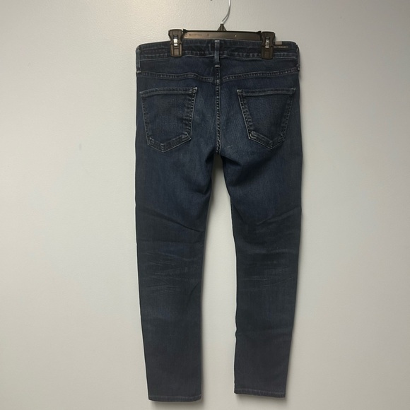 Citizens of Humanity Arielle Mid Rise Slim Cut Jeans Dark Wash with Fading - Picture 8 of 15